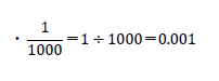 1000分の1の計算