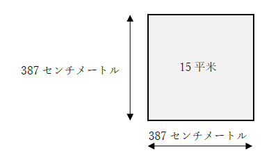 15平米は何センチ？