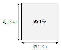 160平米は何メートル