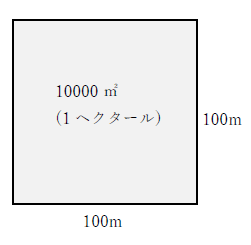 1平方メートルは何ヘクタール？