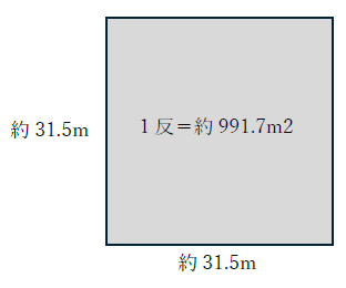 1反は何m2