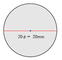 20φの直径