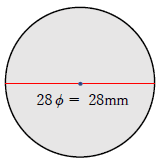 28φの直径