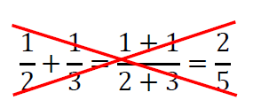 1/3+1/2＝2/5になる？