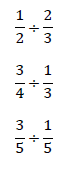 1/2÷1/2の値は？計算、例題1