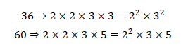 36と60の最大公約数2