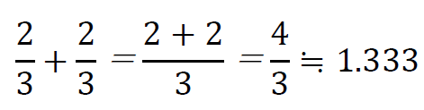 3分の2+3分の2