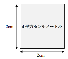 4平方センチメートルの広さ