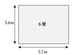 6畳の縦横の広さ