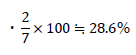 7分の2は何パーセント