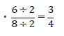 8分の6の約分