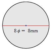 8φの直径