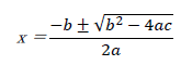 二次方程式の解の公式