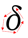 δの書き方