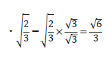 ルート3分の2を有理化