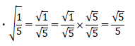 ルート5分の1の値