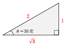 サインθ＝2分の1は何度