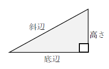 図　直角三角形の高さ