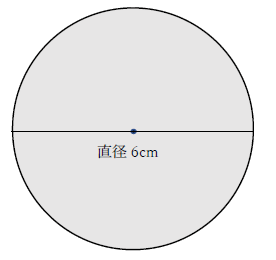直径6センチの円の実寸