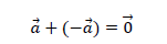 \vec{a}+\left(-\vec{a}\right)=\vec{0}