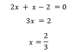 x-1 + x-3 =2に類似した練習問題1