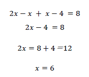 x-1 + x-3 =2に類似した練習問題3